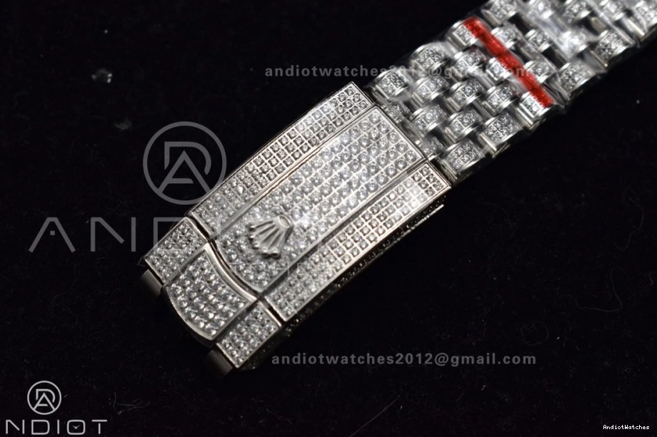 JDF 41mm Best Version White 906 Upgraded Stick Diamond Markers DateJust 0828